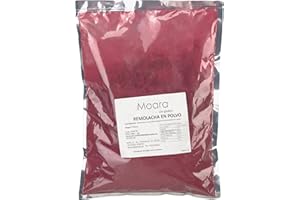 MOARA Remolacha Roja en Polvo 1kg, 100% Natural, Vegana y Sin Aditivos ni Alérgenos, Sin Gluten, No GMO, Ideal para Batidos, Smoothies, Repostería y Recetas de Cocina, Fuente de Antioxidantes y Energía