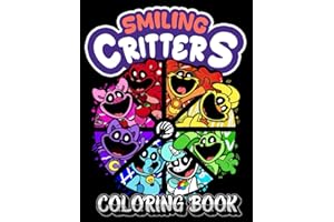 smiling critters coloring book: Encourage Creativity with One-Sided JUMBO Coloring Pages for Children Kids Boys Girls Ages 2-4 4-8 6-12 8-12