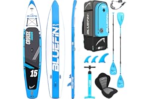 BLUEFIN SUP Bluefin Cruise Premium Stand Up Paddle Set | Aufblasbares Paddleboard für Erwachsene | SUP Paket mit Rucksack, Fiberglas-Paddel und Pumpe | 5 Jahre Garantie