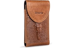 Hengwin Handytasche Echtes Leder für iPhone 17 Pro Max 16 Plus 16 15 14 13 Pro Max, Handyhüllen Handy Holster Tasche für Samsung Galaxy S25 S24 S23 Ultra S25+ A06 f06 5G Gürteltasche mit Gürtel Clip