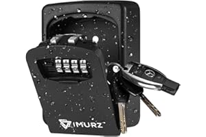 IMURZ Schlüsseltresor Schlüsselsafe Mit 4-stelligem Zahlencode,Schlüsselbox mit Zahlenkombination，wasserdicht und rostfrei, Key safe, Key Lock Box zur Wandmontage