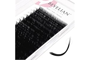 BEYELIAN Extension Ciglia, Extension per ciglia classiche, 0.20 mm, curvatura a D+, 7-15 mm, super opache, extension per ciglia, semi permanenti, ciglia per uso professionale