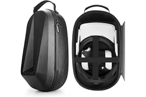 Vakdon Étui de Transport, Étui de Voyage pour Oculus Quest 2 Elite Sangle, Valise Rigide Quest 2, Compatible avec Le Sangle de Tête Réglable et Contrôleur et Autre Oculus Quest 2 Accessoires (Noir)
