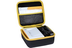 Lebakort Duro Caja Estuche Funda para Kodak Dock Plus 4PASS / Kodak Dock Premium 4x6 Impresora de Fotos Instantánea (Negro + Amarillo)