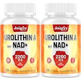 Joiavvy Urolithin A Weichkapseln 2000mg Pro Portion Reines Urolithin A mit 200mg NAD+ 2-in-1 Mitochondrien-Erg nzung Nat rliche Inhaltsstoffe 120 St ck 2er Pack