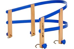 ‎SPETEBO COLINT Schlittenlehne 90 cm flexibel - blau - Kinder Sitzhilfe aus Kunststoff - Rücken Lehne für Schlitten Davos Hörner Klapp Kinder Sitz Hilfe