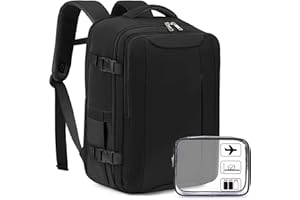 Xkdoai for Easyjet Cabin Bag 45x36x20, Travel Backpack with TSA Approved Clear Bag, Carry-ons Cabin Backpack for Travelling Underseat Cabin Bag Laptop Backpacks Luggage Set