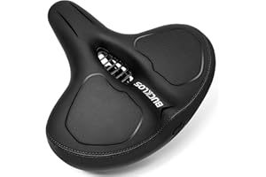 AEYINO Wide Bike Saddles,Comfortable Oversized Bicycle Seat for Women Men with Waterproof Soft Replacement Cushion for MTB,Peloton,Mountain,City,Road,Exercise Bikes