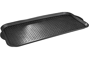 Walser Wanna wielofunkcyjna Safetray, uniwersalna mata do bagażnika, wanna z tworzywa sztucznego, wanna na na buty, wanna olej, duża, 99 x 47 x 3 cm, czarna 28101