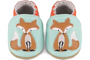 LACOFIA Zapatos de Cuero Suave para Bebé Zapatos Primeros Pasos Calzado Bebé Niño Pantuflas con Suela Blanda Antideslizante