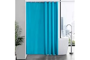Furlinic Tende Doccia Anti-Muffa Tessuto in Poliestere, Grande Tende Doccia Impermeabile &Lavabile,Tenda Vasca da Bagno con 12 Ganci Tenda doccia Alzavola-180x210cm.