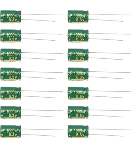 10x Condensatori SPRAGUE 517D 1000uF 6,3V 105&deg;C Radiale - Nuovi, Lotto