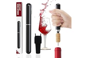 FBBULES Set de Sacacorchos de Aire a Presión, Sacacorchos Manual, Tapones de Silicona para Botellas, Tapón Reutilizable para Botellas de Vino, Ideal para los Amantes del Vino