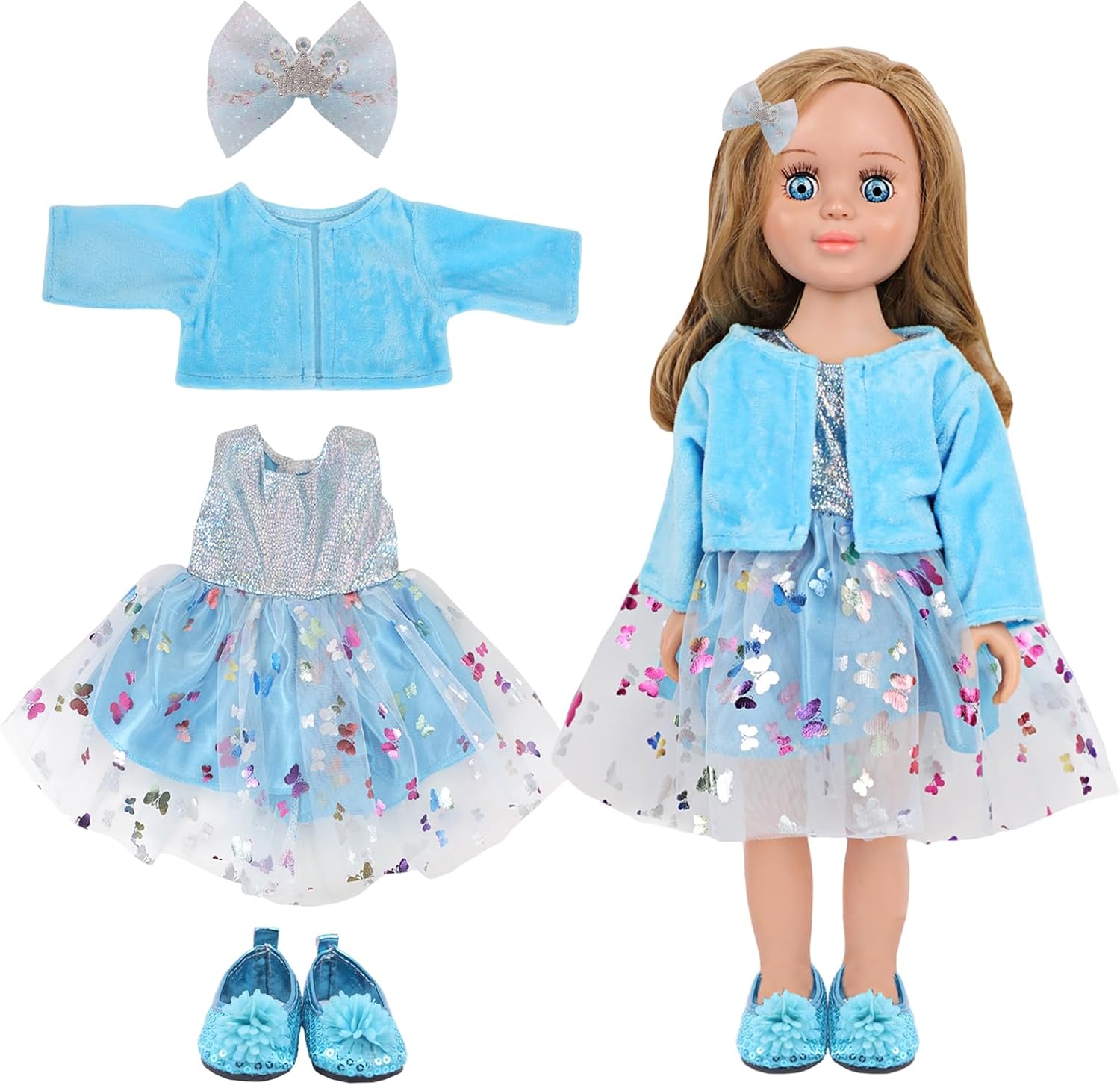 HTTDSLF Ropa para Muñecas 35-45 cm, Ropa de Muñeca, Azul