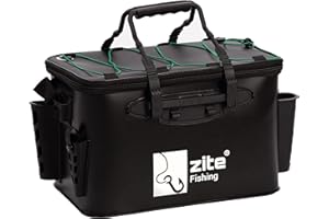 Zite Bolsa de pesca impermeable de Eva con asa y correa para el hombro, para pesca en barco y spinning