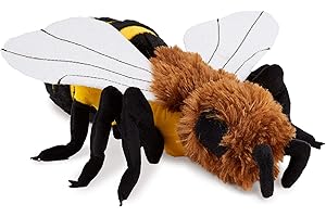 Zappi Co Pluszowa zabawka dla dzieci wypchana miękka przytulanka pszczoła miodna (33 cm) zabawka safari dżungla zwierzę pluszowe