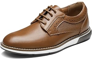 Bruno Marc Jungen Anzugschuhe Kinder Freizeitschuhe Oxford Atmungsaktive Schnürschuhe Elegante Festliche Kinderschuhe für Partys formelle Anlässe Hochzeitsschuh