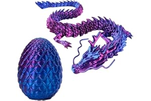 fengleas 3D-Gedruckter Überraschungsdrache Im Ei,Voller Beweglicher Drache,Dragons Spielzeug,Drachen Figuren,Sensorisches Ei-Spielzeug,Abnehmbare Eierschale Und Flexible Gelenke, Zappelspielzeug (C)