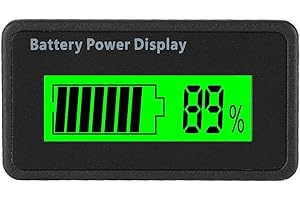 SXHLSELLER Misuratore di Tensione di Capacità della Batteria Display Professionale di Potenza della Batteria 12-48V Indicatore di Capacità della Batteria Universale Tester Voltmetro Tester della Batteria (verde)