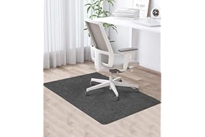PERMUST Bürostuhl Unterlage, 90 x 120 cm, Schwarz, Bodenschutzmatte bürostuhl, Bodenschutzmatte für Hartböden, Kratzfest Bodenmatte Stuhlunterlage, schreibtischstuhl unterlage für Laminat