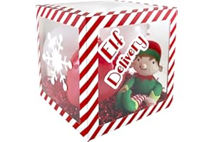 Eurowrap Elf Arrival Christmas Balloon Box Xmas Decoration Christmas Eve Includes 4 Balloons and 6 Adhesive Stickers