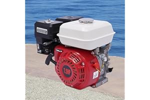 AOHUADA Moteur à essence 7,5 CV 4 temps, moteur kart, portable, moteur industriel, moteur de rechange, moteur de kart, monocylindre incliné à 25 °, pour compresseurs, générateurs, etc