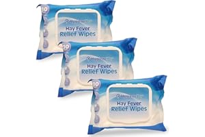 HYGIENE KEY 30 x Hay Fever Wipes & Allergy Relief for Hand & Face Traps Pollen Dust Dirt Pet Allergens Wet HayFever Wipes Vegan Friendly Natural Remedy from Irritation (3 Pack)