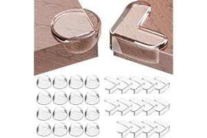 lanpard Protector de esquinas para bebé, 30 unidades, protección de esquinas y bordes, autoadhesiva, para muebles, suave y no tóxico, transparente y transparente (30 unidades)