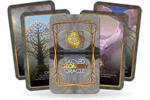 Ibiza Tarot Cartas de oráculo de geometría sagrada | Baraja de cartas del tarot de adivinación para principiantes | Auténtica experiencia de lectura del tarot - Juego de 22 cartas