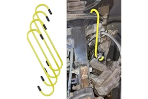 deemars Ganci per Pinze Freno, Ganci per Pinze dei Freni con Punte in Gomma, Strumenti Automobilistici Universali Durevoli e Antiruggine per Lavori di Frenatura e Sospensioni (Giallo, 4PCS)