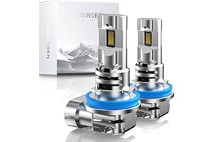 WAIXINGREN H8 H9 H11 Led Headlight Bulb, 26000LM 400% Ultra Brightness with Fan, 6500K White with High-Efficiency Cooling System, Canbus Ready, Plug and Play, Pack of 2 (H11/H8/H9)