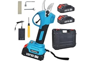 SINWE Astschere,Akku astschere 30MM Gartenschere mit 2 Akku 2000mAh, Bürstenloser Motor Baumschere, Kabellose Elektrisch Garten Schere mit LED-Schnittzählerm, Verstärktes Schutz (30MM Astschere)