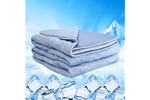 ‎MH MYLUNE HOME MH MYLUNE HOME Kühldecke Leichte Sommerdecke, Arc-Chill Q-Max>0.458, 2in1 Kühlende Bettdecke 150x200, Sommerbettdecke Kuscheldecke Wohndecke Reisedecke Cooling Blanket (blau, 150 x 200 cm)