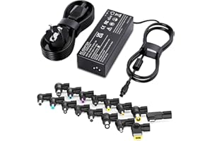 YBXYJQT Chargeur Universel 90W Compatible avec HP, Dell, Samsung, Sony, Lenovo, Acer, ASUS, Toshiba, IBM, Fujitsu, Notebook, Ultrabook, Chromebook Ordinateurs Portables Adaptateur avec 16 Connecteurs