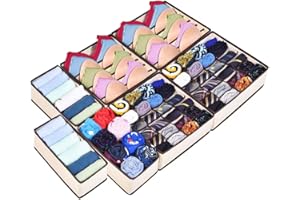 DOITSU 7 Pezzi Organizzatore Cassetti Organizer Intimo Armadio Ordinette Armadio Porta Mutande Calzini da Cassetto Contenitori Drawer Biancheria Intima Cassetta Cestino Comodino Cassettiera Sock Custodia