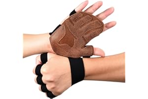 GINTRON Fitnesshandschuhe für Herren Damen, Gewichtheberhandschuhe mit gepolstertem Leder Handflächengriff Strapazierfähige Trainingshandschuhe für Klimmzüge, Rudern, Cross-Training, WODs-NO Schwielen