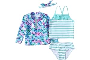 Maacie Ensemble maillot de bain 4 pièces pour bébé fille