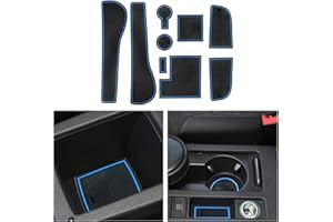 CDEFG Golf 7 7.5 R GTD GTI GTE Auto Gummimatten Innere Antirutschmatten Türschlitz rutschfest Anti-Staub Becherhalter Matte Armlehne Aufbewahrung Pads Innenraum Zubehör (Blau)
