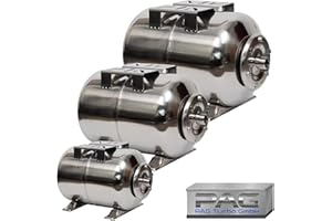 PAG Turbo GmbH® - Edelstahl Druckkessel Membrankessel Ausdehnungsgefäß 24L 50L 100L mit EPDM Membran (50L)