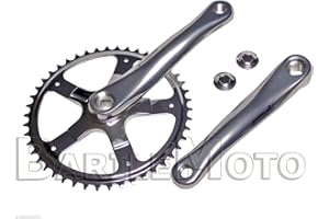 RMS Guarnitura + Braccio Pedivella/Pedali Bici Olanda - City Bike 46 Denti Alluminio PROWHEEL