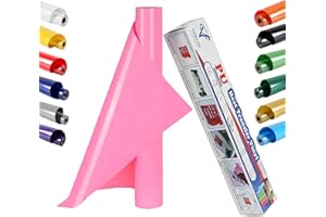 VEGIXO Heat Transfer Vinyl Pink – 12inch x 8 Feet Iron on Vinyl Roll for Cricut & Cricut Heat Press,HTV Vinyl is Easy to Cut & Weed, Design Your T-Shirts & Crafts with Cricut Vinyl