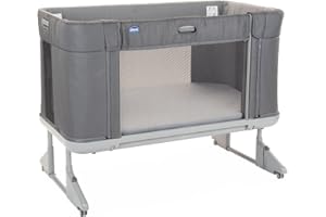 Chicco Next2Me Forever, Lit Bébé 3en1, Jusqu’à 4 Ans (22 Kg), Compatible avec Différents Lits, Berceau Bébé 3en1, Hauteur Réglable, Bonne Circulation de l'Air, 4 Roues, Matelas Inclus