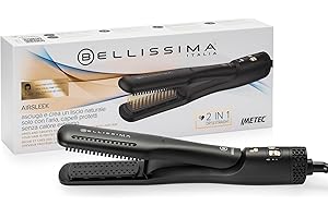Bellissima AirSleek, lisseur 2 en 1, sèche et crée un lissage naturel à l'air, protège les cheveux sans chaleur extrême, ioniseur, revêtement céramique et kératine. 2 températures