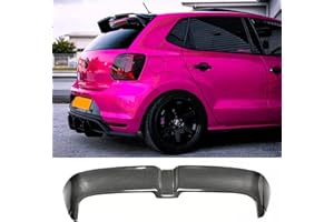 Auto Perfectionists UK Rear Boot Spoiler Compatible With VW Polo MK5 6R 6C GTI R 2009-2017 Oettinger Style ABS Carbon Fibre