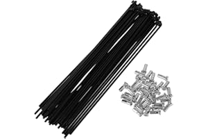 VekAuto 36 Set 12G Bicycle Spokes 187mm Bike Wheel Spokes 45 Steel Black