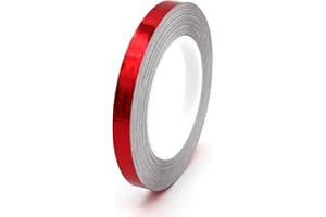 NICHT ZUTREFFEND Finest-Folia GmbH Bandes décoratives chromées 7 mm 10 m pour voiture, moto (chrome rouge)