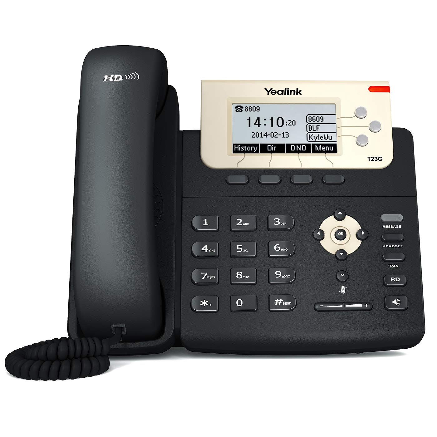 Yealink SIP-T23G, 3 Lines HD Professional VoIP Phone, 3SIP Accts, 3way conf., dual port Gigabit, PoE, BUNDLE of 2