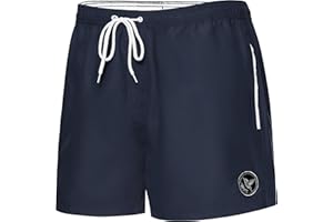 Ladeheid Bañador Hombre Natación, Secado Rápido con Forro Interior de Malla, Short Deportivo con Bolsillos Laterales y Traseros, Cintura Elástica, Tejido Transpirable LA40-199