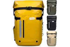Ruqqle Wasserdichter Rucksack, vielseitig, wasserdicht Tasche, Dry Bag 20/30/45 l, mit 3 Außentaschen, komfortabel, RollTop, Strand, Boot, Kanu, Paddel, Kajak, Wandern, Camping, Angeln, Motorrad