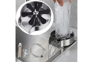 EROSHOO GläserspüLer für Spülbecken, FlaschenspüLer, Glasbürste für BarspüLe, Edelstahl Glasspüler, Cup Washer Cleaner, Flaschenreiniger Tassenspüler für Küchenspüle, Bar, Gläserspülgerät